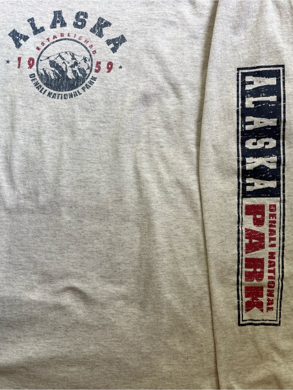 Vintage Alaska Denali National Park Graphic Tee in Heather Gray - Picture 6 of 9